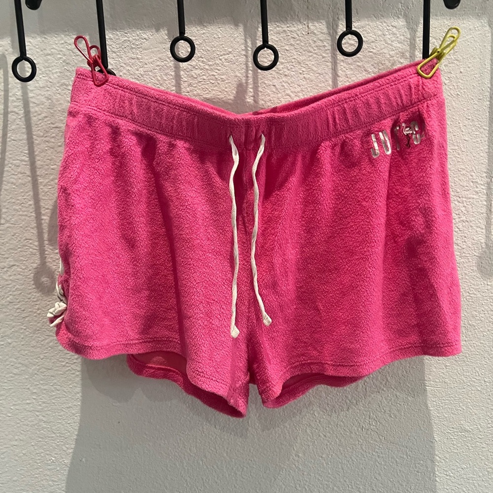 Hot pink cherry cloth like shorts